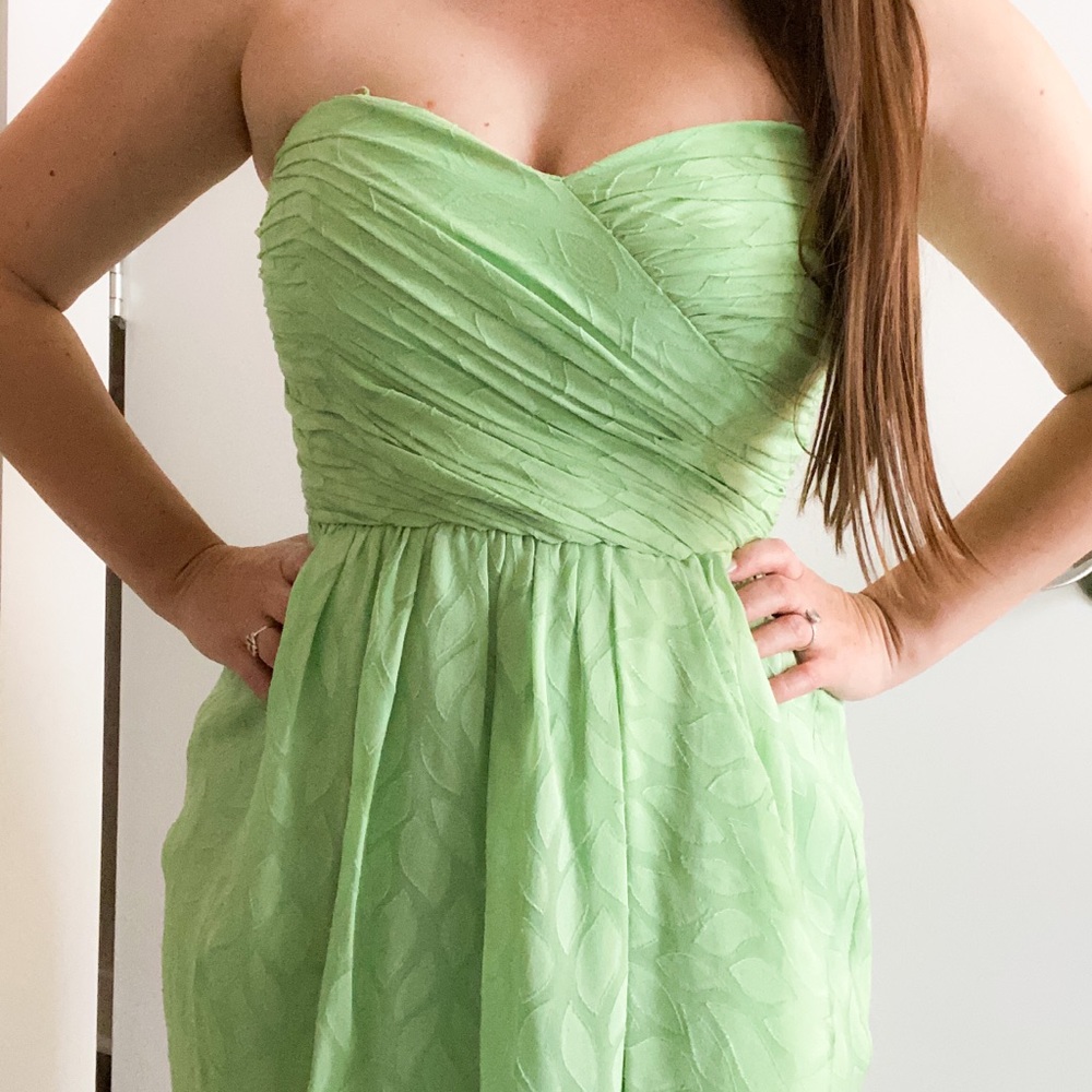 Strapless Light Green Shoshanna Dress
